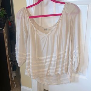 Sheer, cream, flowy Abercrombie top